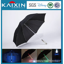 LED Handle Shaft Golf Umbrella Straight Handle